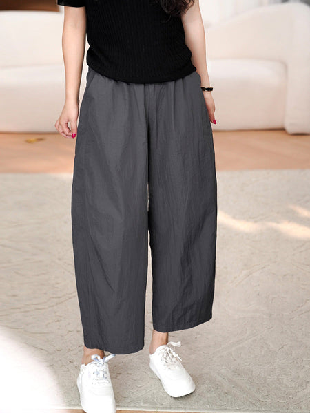 Women Summer Casual Solid Loose Wide-leg Pants CX057 XE
