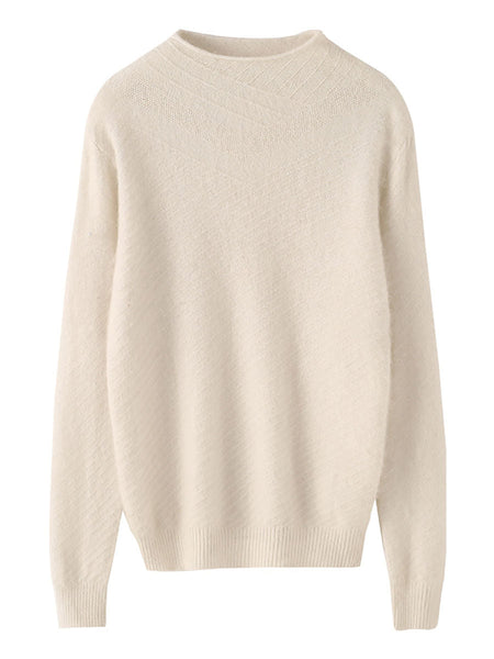 Women Autumn Half Turtleneck Wool Warm Knit Sweater AV1008 Genistyle Shop