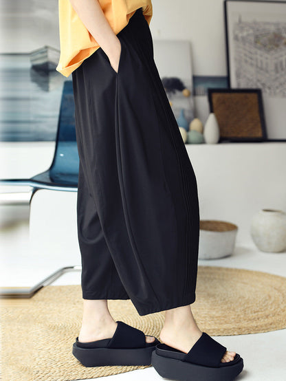 Plus Size Women Casual Summer Loose Solid Harem Pants QW1053 Ada Fashion
