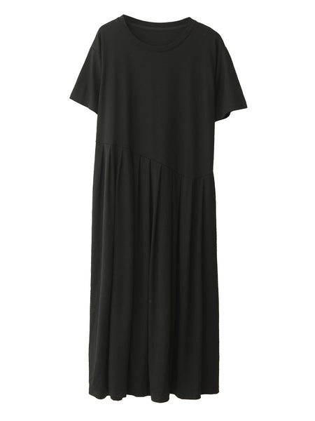 Plus Size Women Summer Solid Casual Cotton Dress PA1012 Ada Fashion