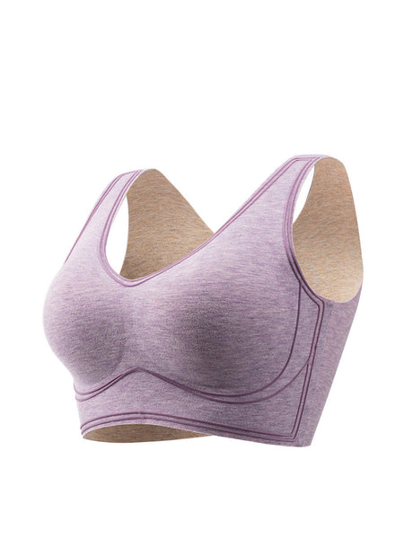 Women Seamless Spliced Warm With Breast Pads Base BA1050 Genistyle Shop