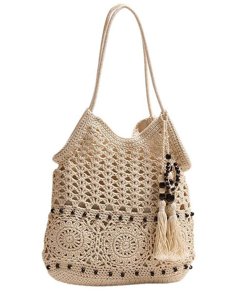 Weave Beach Vintage Bag Women Cotton Shoulder FashionChic