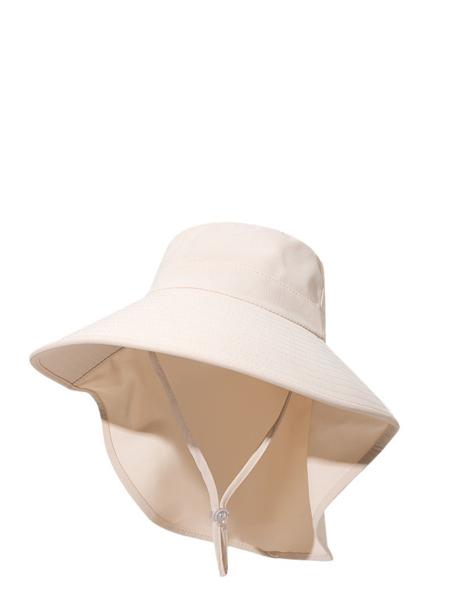 Women Summer Solid Large Brim Neck Guard Sunproof Hat WE1005 Ada Fashion