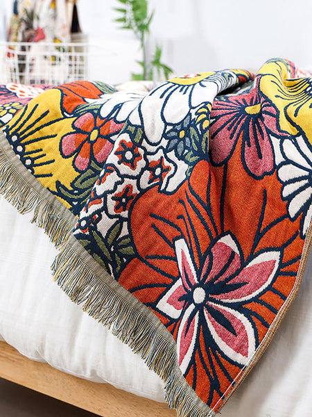 Jacquard Bath Adult 100%Cotton Flower Quick-dry Towel FashionChic