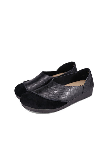 Women Summer Genuine Leather Spliced Flat Shoes AT1043 ZYXY