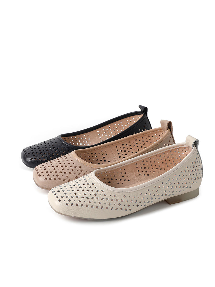 Heel Out Low Casual Shoes Summer Hollow Women FashionChic