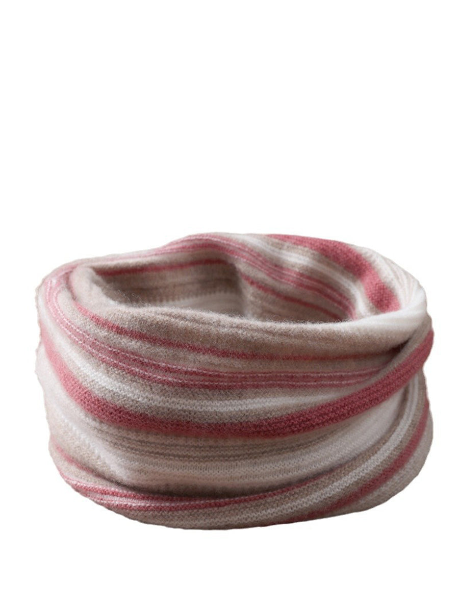 Neck Colorblock Scarf Wool Women Winter Knit FashionChic