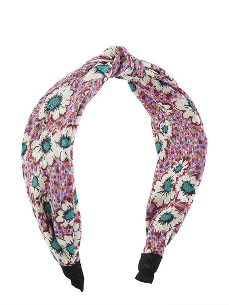 Women Artsy Floral Print Knot Hair Band KL1013 Ada Fashion