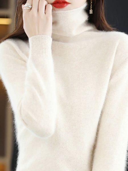Women Autumn Turtleneck Wool Soft Warm Knit Sweater AV1029 Genistyle Shop