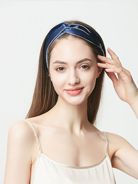 Women Artsy Solid Silk Cross Hair Band SC1057 Ada Fashion