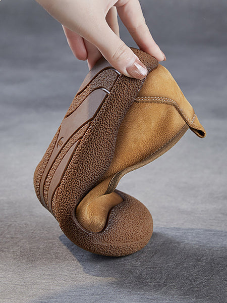 Summer Colorblock Leather Women Flat Genuine Shoes FashionChic