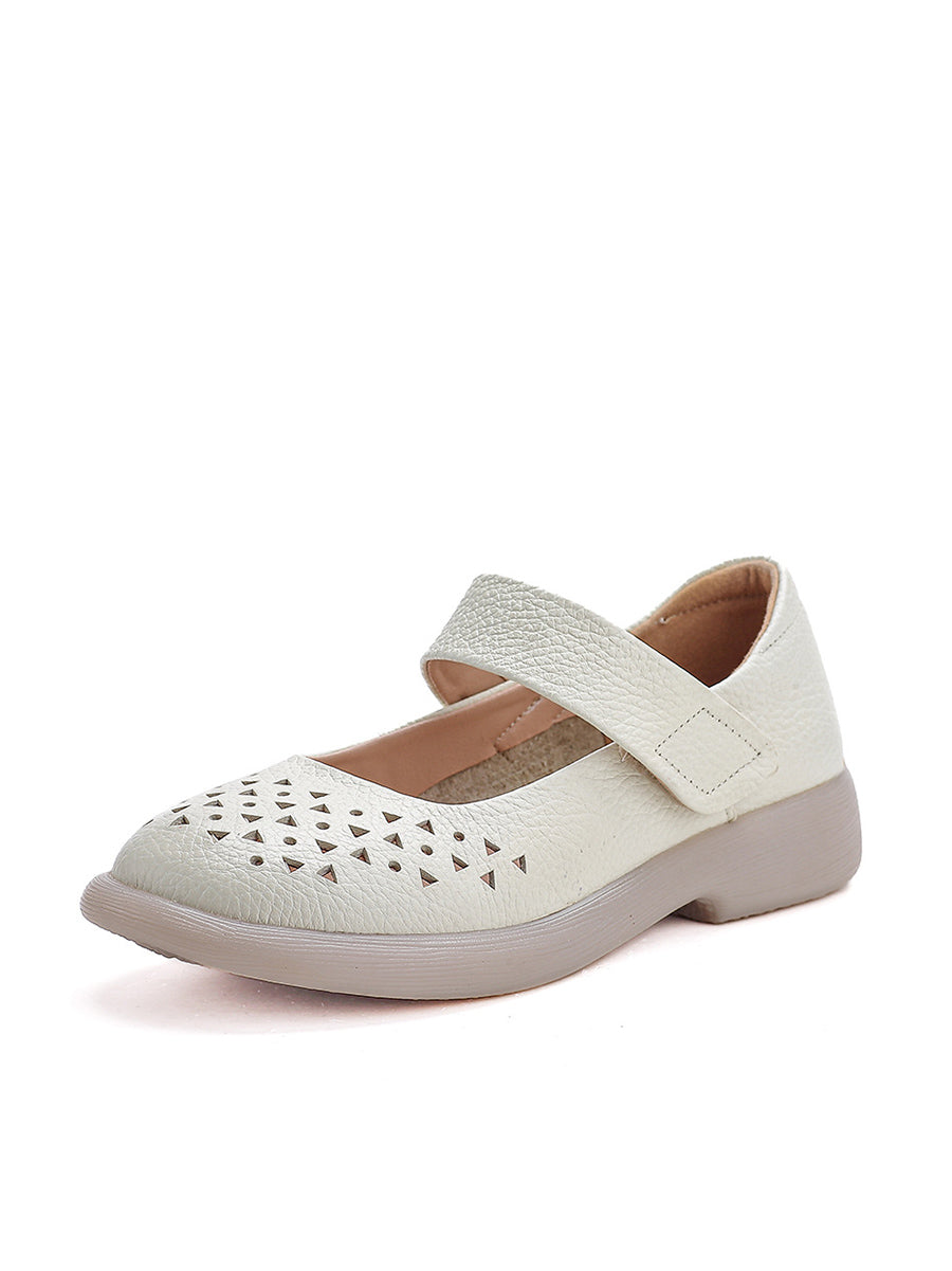 Shoes Leather Platfrom Out Vintage Hollow Women Summer FashionChic