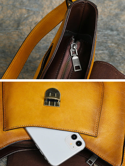 Women Vintage Genuine Leather Shoulder Bag AH1087 HDW
