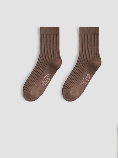 5 Pairs Women Soft Casual Cotton Socks BA1079 Genistyle Shop