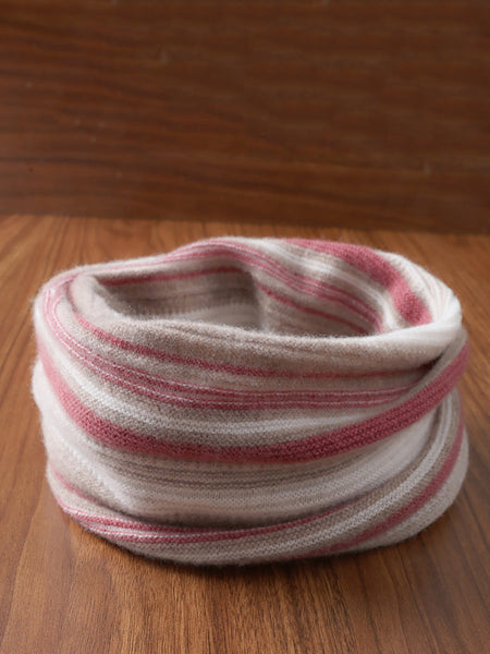 Neck Colorblock Scarf Wool Women Winter Knit FashionChic