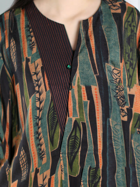 Plus Size Women Summer Vintage Spliced Maxi Dress LL053 BUYKUD