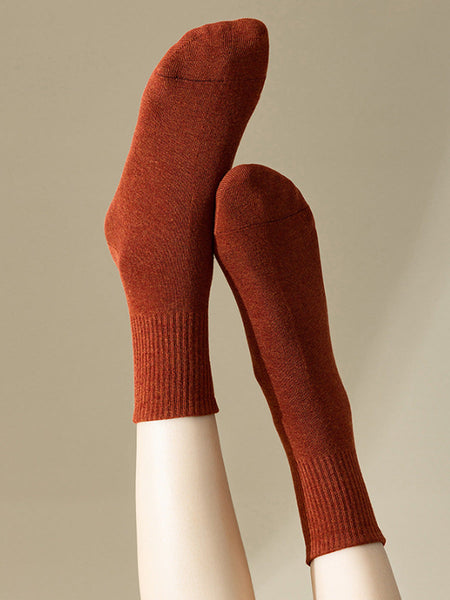 6 Pairs Women Casual Solid 100%Cotton Socks FD056 JIEX