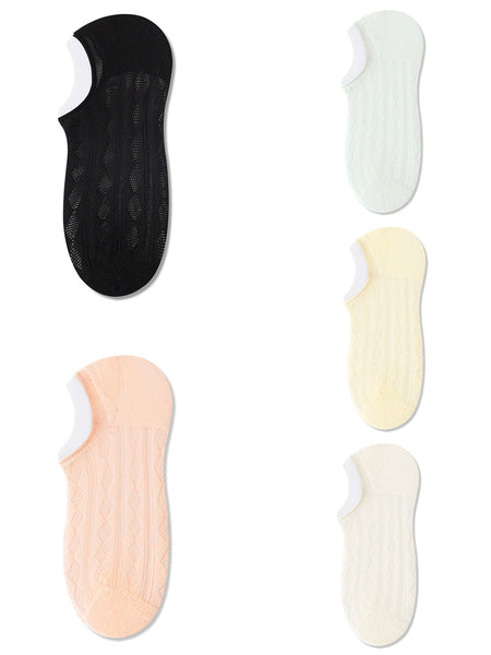 Women Pairs Socks Thin 5 Short Summer FashionChic