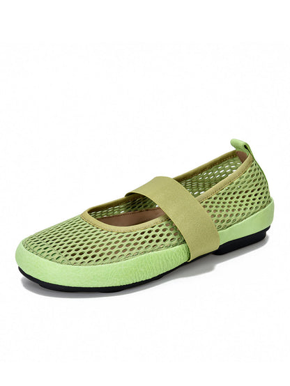 Low Heel Leather Summer Mesh Women Shoes FashionChic