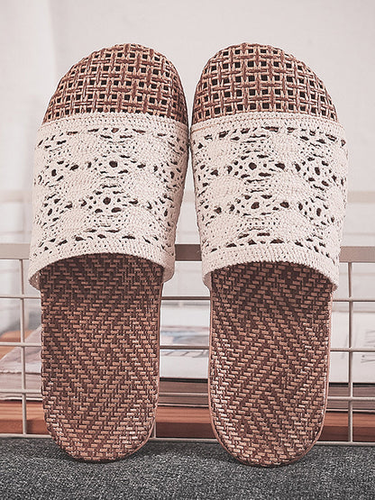 Women Summer Rattan Weaving Indoor Slippers BN1024 Ada Fashion