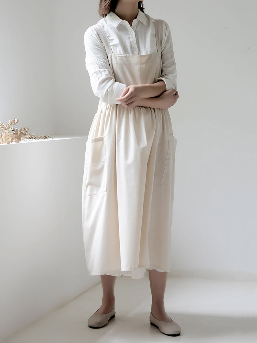 Women Casual Solid Waterproof Cotton Apron SC1013 Ada Fashion