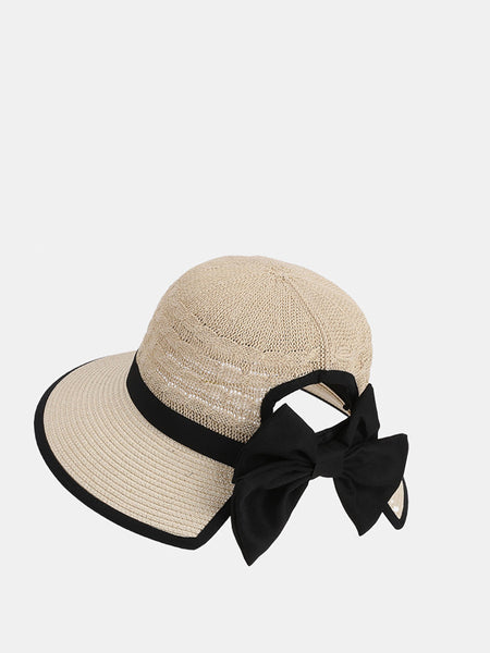Bowknot Weave Women Straw Sunproof Hat Summer FashionChic