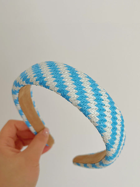 4 Pieces Set Women Artsy Colorblock Knitted Cross Hair Band AS1037 Ada Fashion