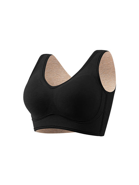 Women Seamless Spliced Warm With Breast Pads Base BA1050 Genistyle Shop