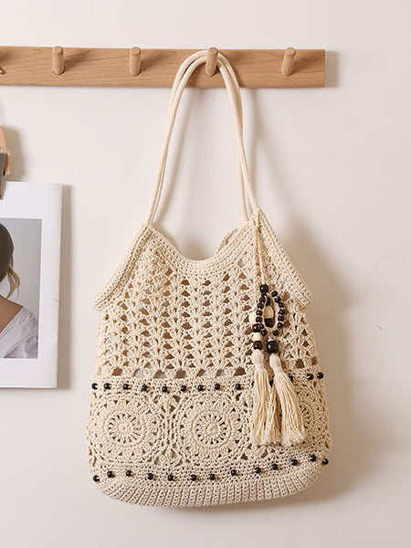 Weave Beach Vintage Bag Women Cotton Shoulder FashionChic