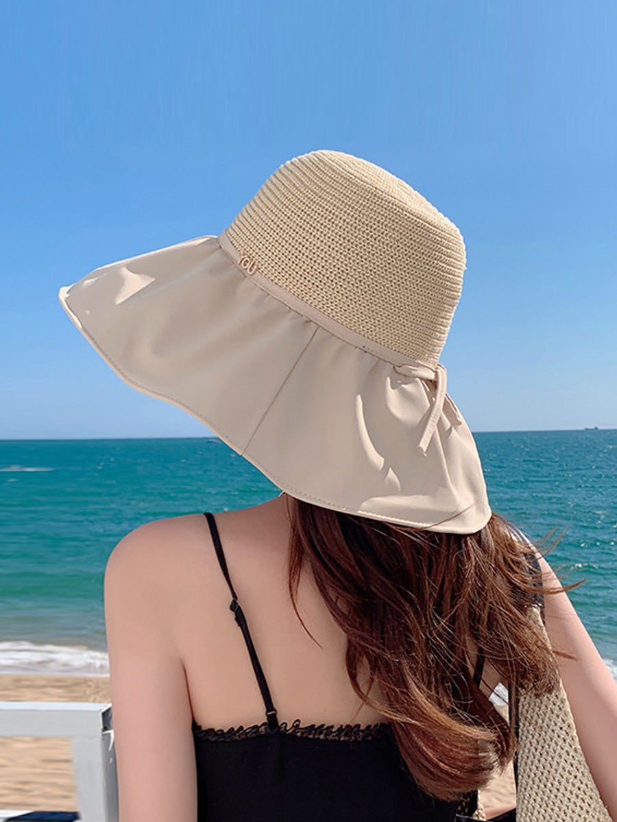 Women Summer Fashion Spliced Solid Sunproof Hat CC011 YWBG