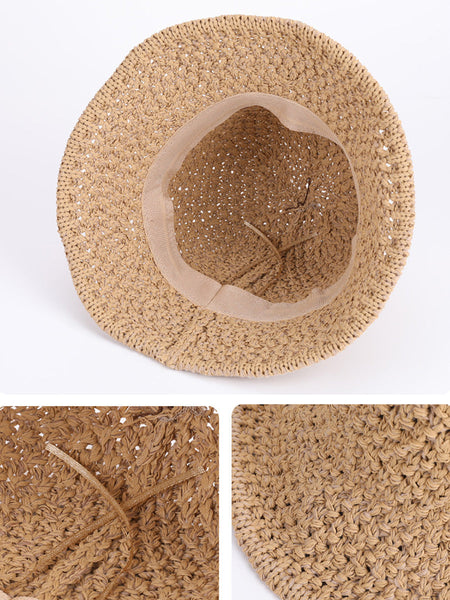 Hat Women Casual Weave Straw Sunproof FashionChic