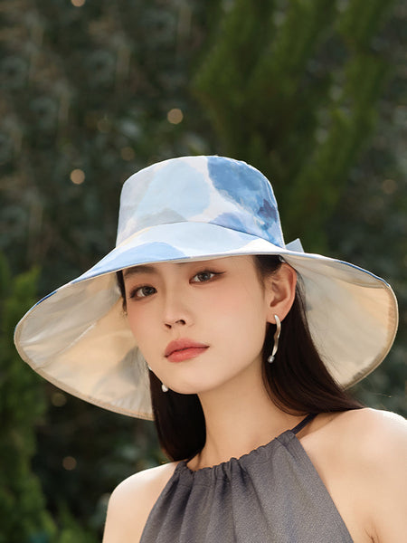 Colorblock Sunproof Bowknot Artsy Women Hat FashionChic