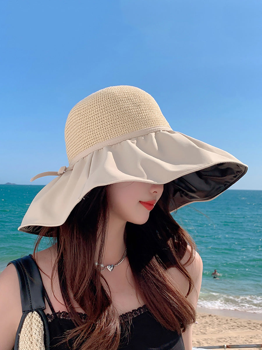 Women Summer Fashion Spliced Solid Sunproof Hat CC011 YWBG