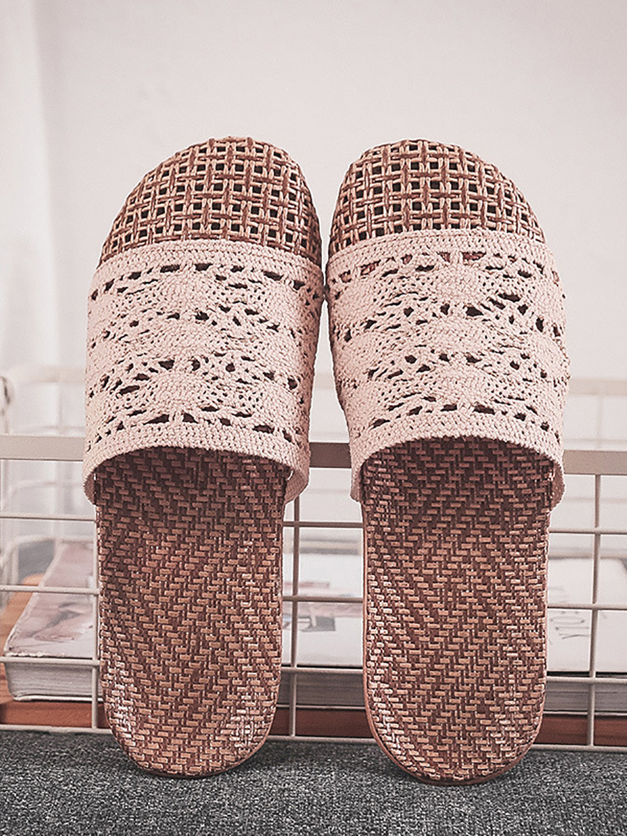 Women Summer Rattan Weaving Indoor Slippers BN1024 Ada Fashion