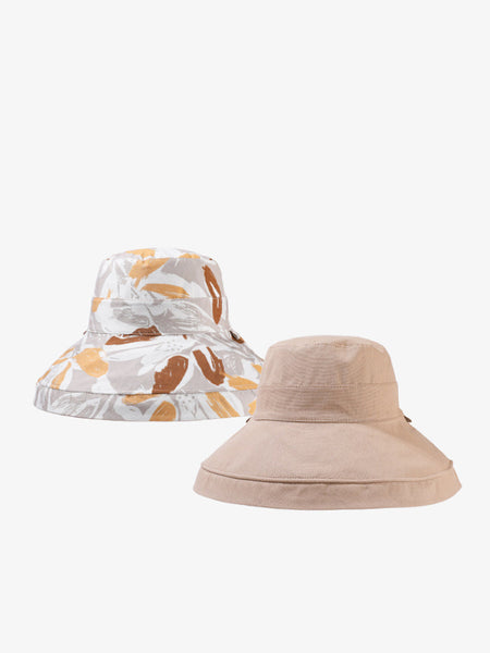 Hat Summer Sunproof Dual-side Flower Women Wearing FashionChic