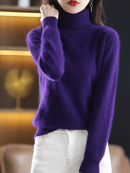 Women Autumn Casual Turtleneck Soft Cashmere Sweater AK1029 Genistyle Shop