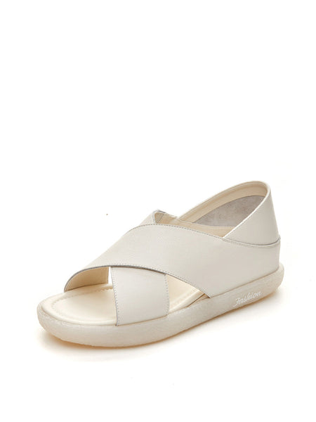 Women Summer Casual Leather Low Heel Sandals ZZ1001 Ada Fashion