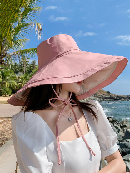 Wearing Brim Women Large Casual Hat Dual-side Sunproof FashionChic