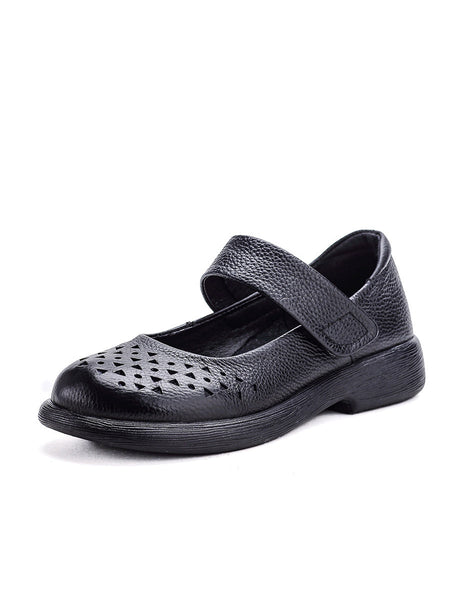 Shoes Leather Platfrom Out Vintage Hollow Women Summer FashionChic