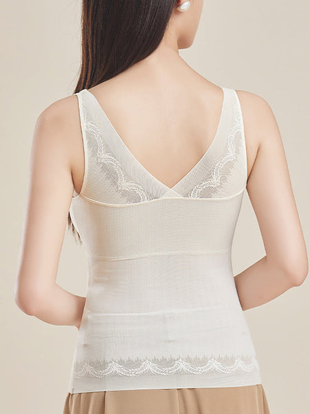 Women Seamless Lace Warm With Breast Pads Base AA1023 Ada Fashion