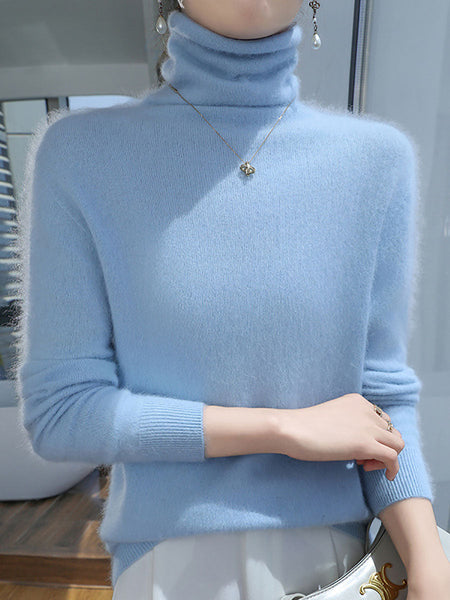 Women Autumn Turtleneck Wool Soft Warm Knit Sweater AV1029 Genistyle Shop