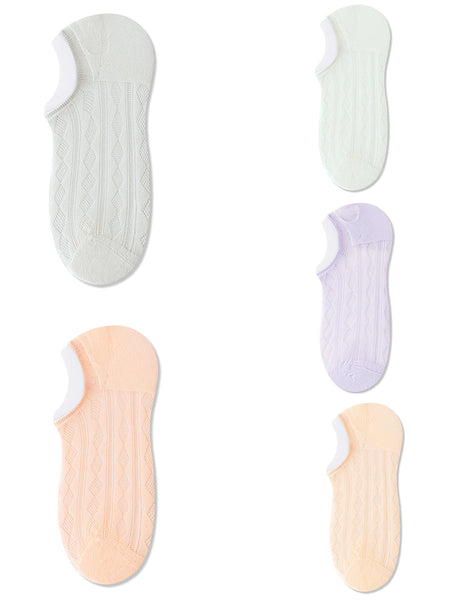 Women Pairs Socks Thin 5 Short Summer FashionChic