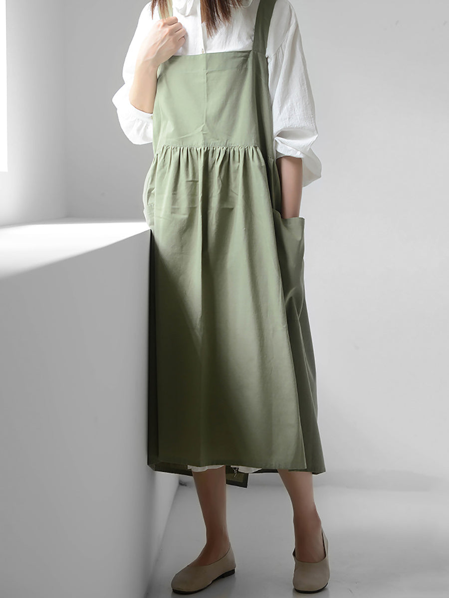 Women Casual Solid Waterproof Cotton Apron SC1013 Ada Fashion