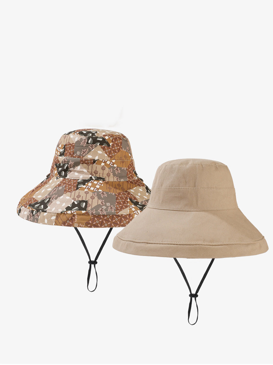 Women Casual Summer Solid Reversible Wearing Collapsible Hat LL005 BUYKUD
