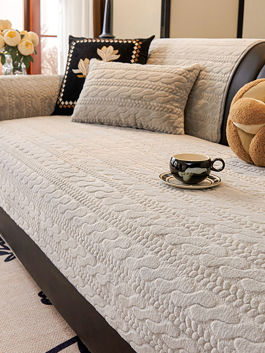 Winter Warm Solid Soft Fleece Casual Thick Soft Cushion QM033 PJHY