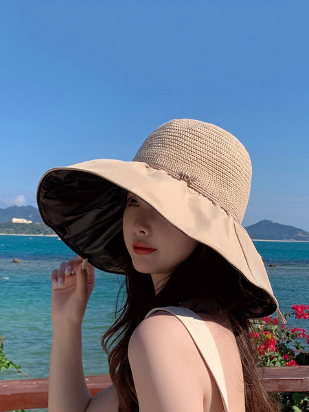 Women Summer Fashion Spliced Solid Sunproof Hat CC011 YWBG