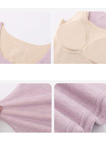 Women Seamless Cashmere Warm With Breast Pads Base QU021 BUYKUD