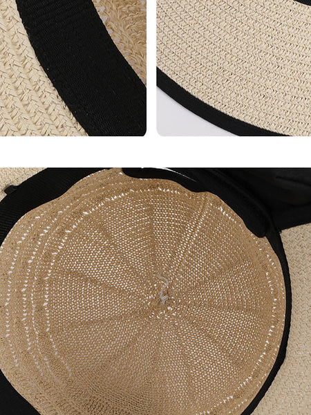 Bowknot Weave Women Straw Sunproof Hat Summer FashionChic