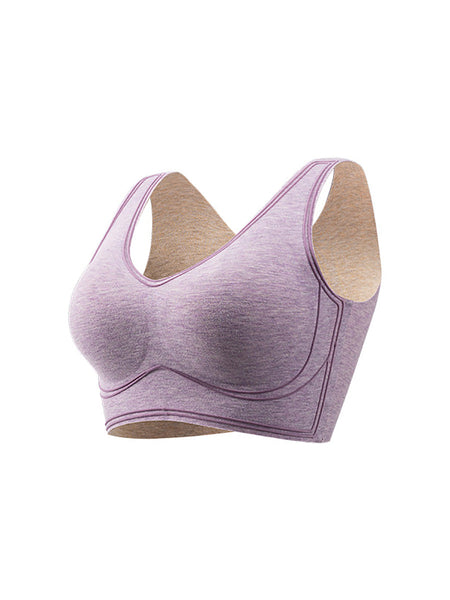 Women Seamless Spliced Warm With Breast Pads Base BA1050 Genistyle Shop