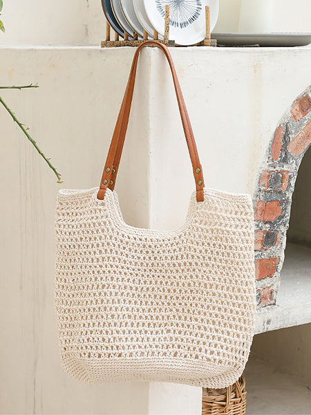 Summer Vintage Knitted Large Capacity Shoulder Bag RR1007 BUYKUD